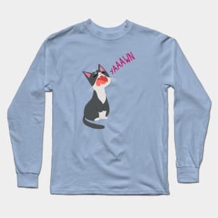 Yawning Cat Long Sleeve T-Shirt